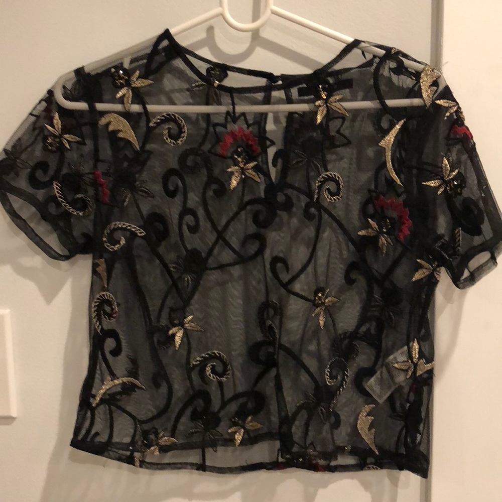 Lace see through top